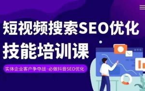 实体抖音搜索(抖音SEO)变现课,短视频搜索seo优化技能-聊项目