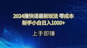 (11680期)2024撸快递最新玩法零成本新手小白日入1000+-聊项目