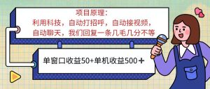 (11722期)ai语聊,单窗口收益50+,单机收益500+,无脑挂机无脑干!!!-聊项目