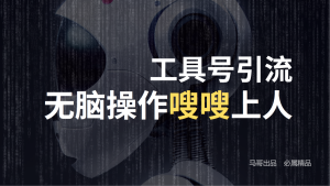 工具号高效引流法,嗖嗖上人,日引1000+,直接搬运,无脑操作-聊项目