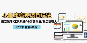 (12075期)小程序变现项目玩法:图文玩法/工具玩法/小游戏玩法/稳定高收入/173节课程-聊项目