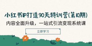 (12080期)小红书-IP打造90天特训营(第10期):内容全面升级,一站式引流变现系统课-聊项目