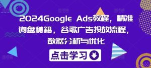 2024Google Ads教程,精准询盘秘籍,谷歌广告投放流程,数据分析与优化-聊项目