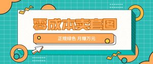 零成本卖套图,绿色正规项目,简单操作月收益10000+【揭秘】-聊项目